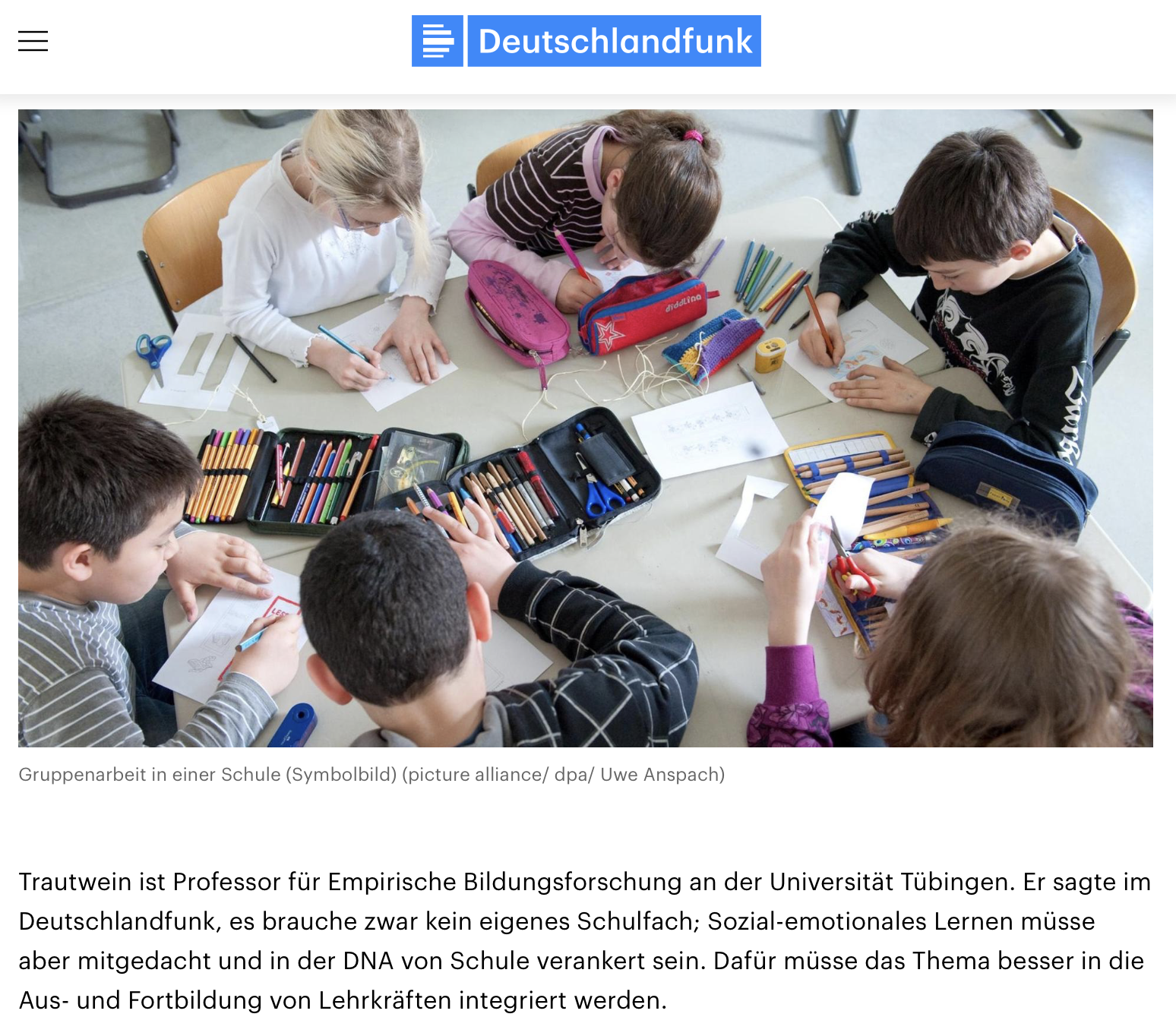 Fehlende Schulprogramme - Bildungsforscher: "Wer soziale Kompetenzen nicht lernt, leidet sein Leben lang darunter"